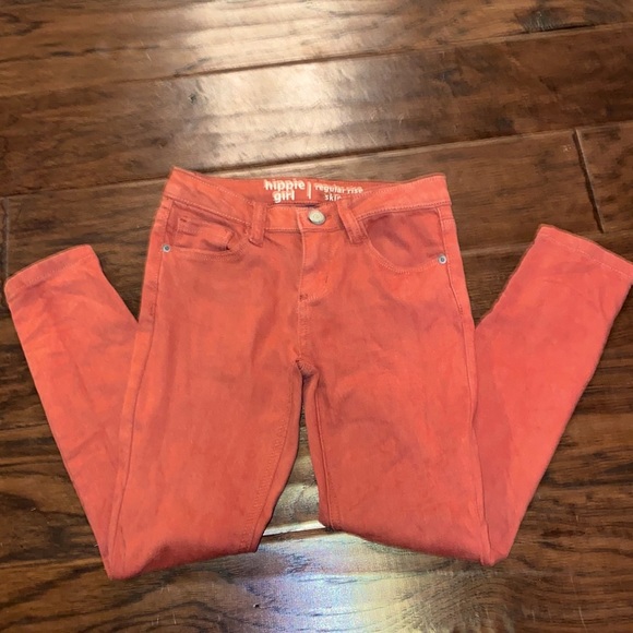 hippie girl Other - Hippie girl regular rise skinny denim mauve pink faded red jeans room to grow 6X